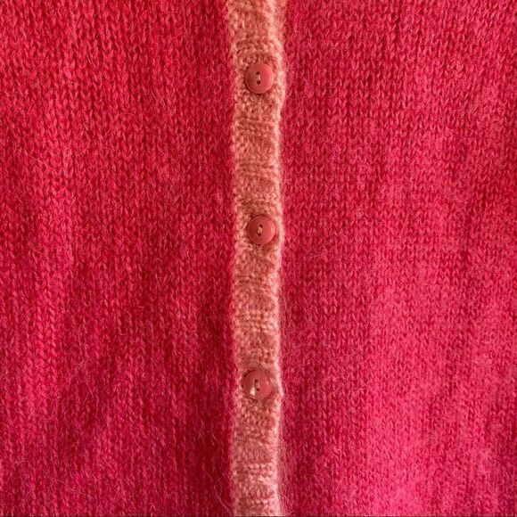 Tommy Hilfiger Y2K Pink Mohair Blend Cardigan Sweater - Picture 4 of 9